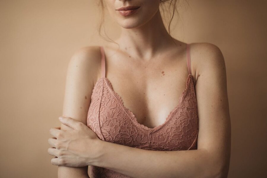 woman after getting revision breast surgery in Murrieta, CA