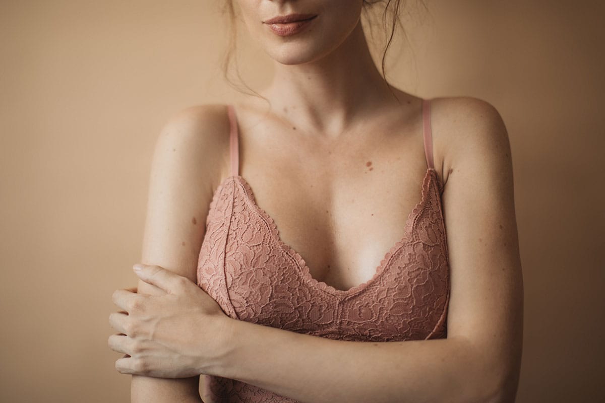 woman after getting revision breast surgery in Murrieta, CA